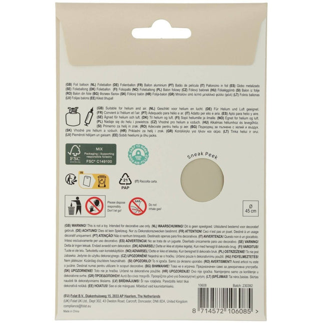 Hart Helium Ballon Nude Leeg 45cm van Folat koop je bij Partywinkel