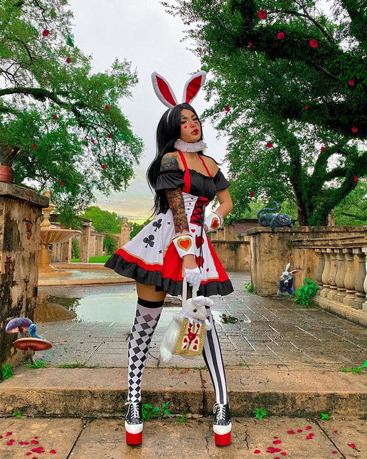 Hartenvrouw Jurk Zwart Rood Dames Leg Avenue van Leg Avenue koop je bij Partywinkel