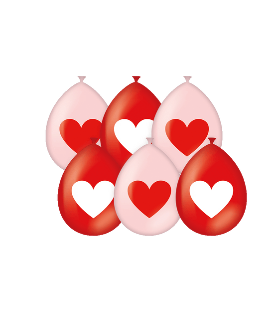 Hartjes Ballonnen 30cm 6st van Paper Dreams koop je bij Partywinkel