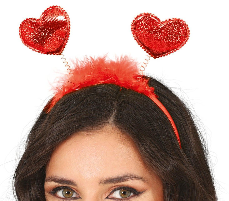 Hartjes Haarband Rood van Fiestas Guirca koop je bij Partywinkel