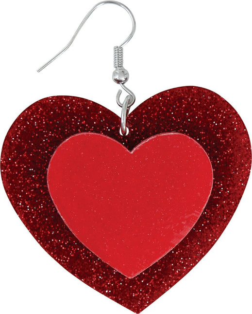 Hartjes Oorbellen 5cm van Fiestas Guirca koop je bij Partywinkel