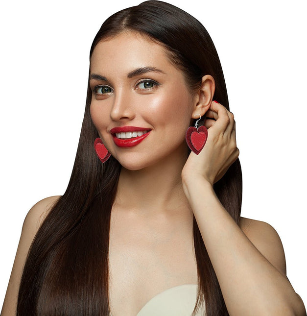 Hartjes Oorbellen 5cm van Fiestas Guirca koop je bij Partywinkel