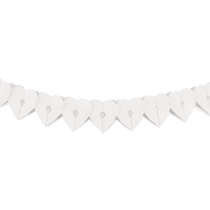 Hartjes Slinger Wit 6m van Paper Dreams koop je bij Partywinkel