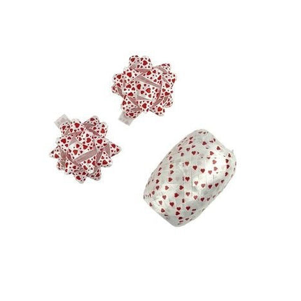 Hartjes Strik Rood Zilver Set 3 delig van Haza Witbaard koop je bij Partywinkel