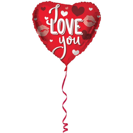 Hart Helium Ballon Rood I Love You Leeg 45cm van Folat koop je bij Partywinkel
