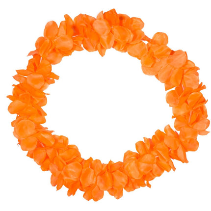 Hawai krans neon oranje 9.5cm van Folat koop je bij Partywinkel