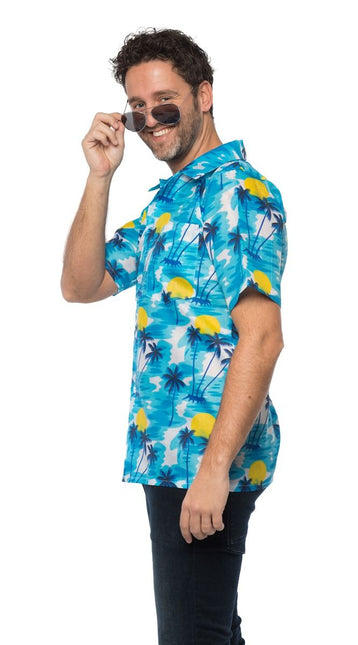 Hawai Shirt Blauw van Partychimp koop je bij Partywinkel