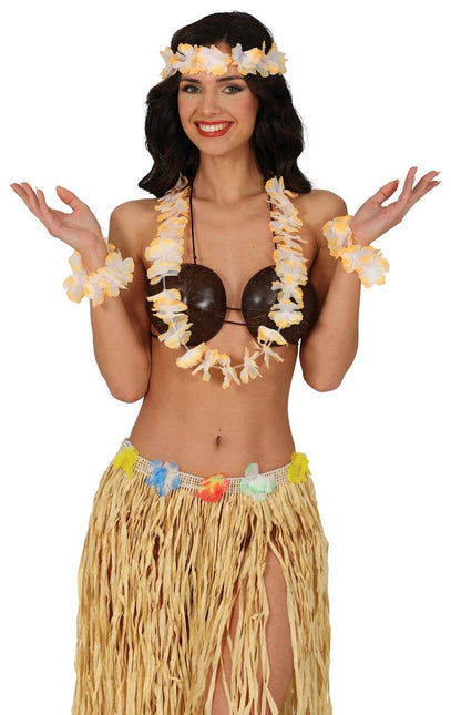 Hawaii Accessoireset Oranje 4 delig van Fiestas Guirca koop je bij Partywinkel