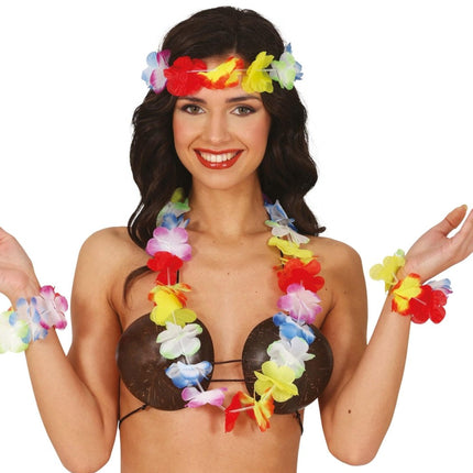 Hawaii Accessoireset Regenboog 4 delig van Fiestas Guirca koop je bij Partywinkel