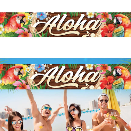 Hawaii Banner Aloha 1,50m van Fiestas Guirca koop je bij Partywinkel