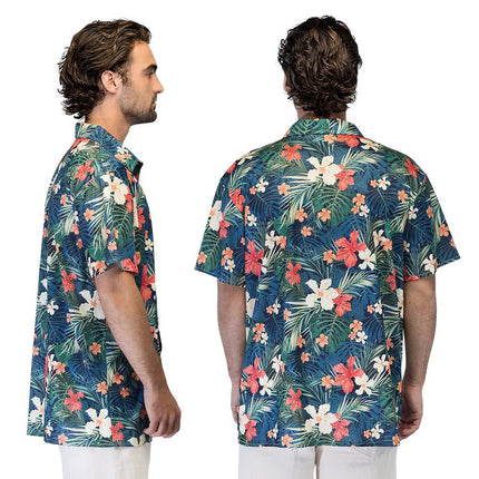 Hawaii Blouse Blauw Heren van Boland koop je bij Partywinkel