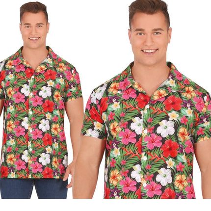 Hawaii Blouse Heren Bloemen van Fiestas Guirca koop je bij Partywinkel