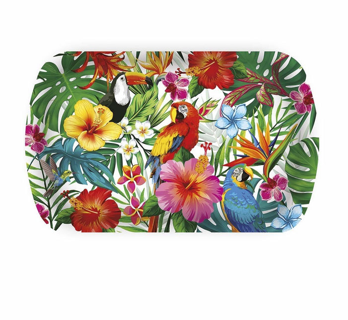 Hawaii Dienblad Plastic 39cm van Fiestas Guirca koop je bij Partywinkel