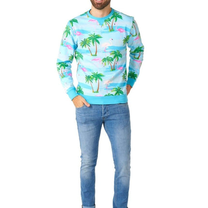 Hawaii Flamingo Trui Heren OppoSuits van OppoSuits koop je bij Partywinkel