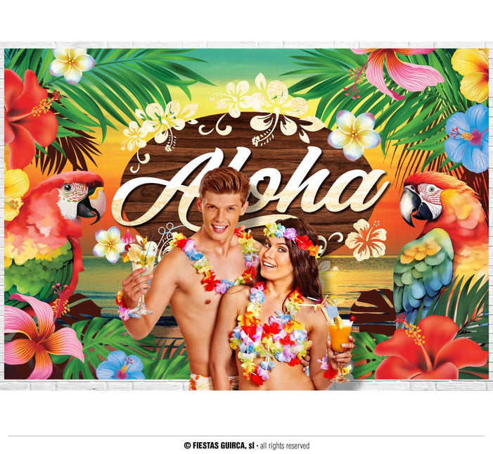 Hawaii Hangdecoratie 2,2m van Fiestas Guirca koop je bij Partywinkel