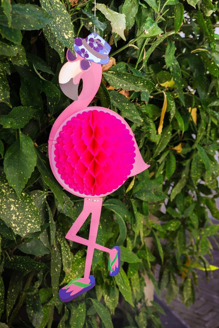 Hawaii Honeycomb Flamingo 58cm van Folat koop je bij Partywinkel
