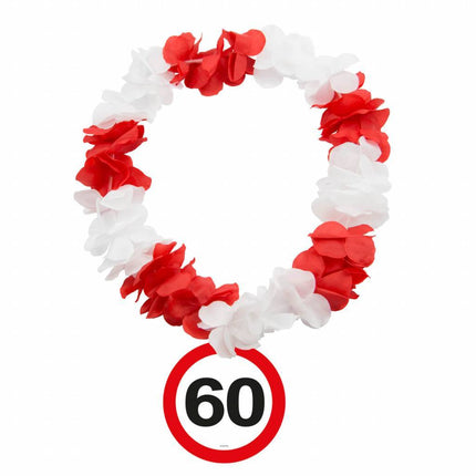 Hawaii Krans 60 Jaar Verkeersbord van Folat koop je bij Partywinkel