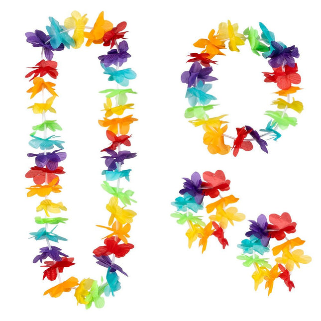 Hawaii Krans Set 4 delig van Boland koop je bij Partywinkel