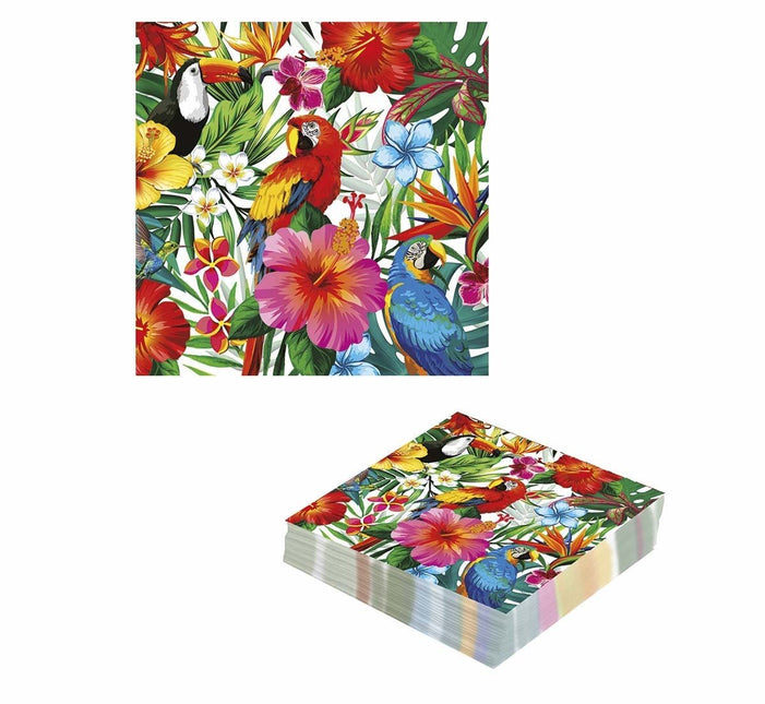 Hawaii Servetten 33cm 12st van Fiestas Guirca koop je bij Partywinkel