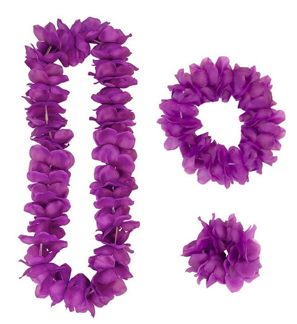 Hawaii Set Paars van Widmann koop je bij Partywinkel