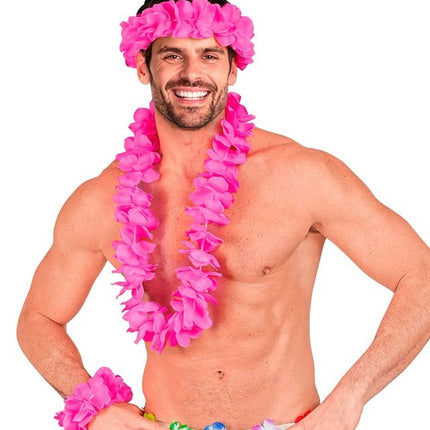 Hawaii Set Roze van Widmann koop je bij Partywinkel