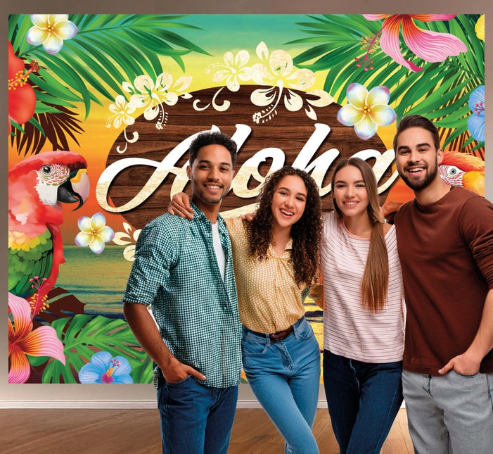 Hawaii Wanddecoratie Aloha 2,2m van Fiestas Guirca koop je bij Partywinkel