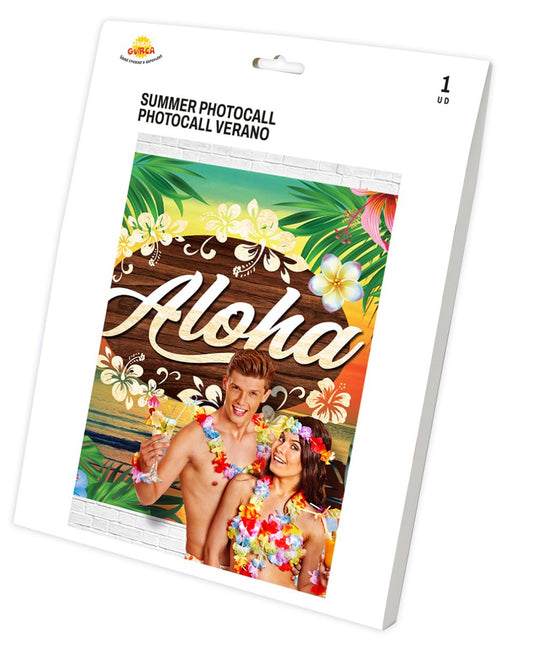 Hawaii Wanddecoratie Aloha 2,2m van Fiestas Guirca koop je bij Partywinkel