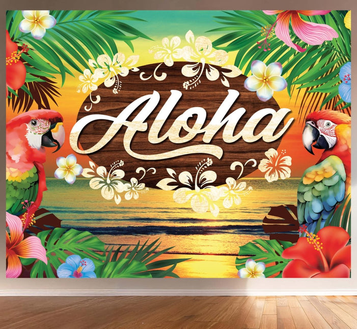Hawaii Wanddecoratie Aloha 2,2m van Fiestas Guirca koop je bij Partywinkel