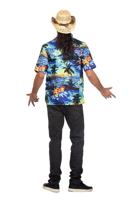 Hawaii Blouse Heren Palmboom van Wilbers & Wilbers koop je bij Partywinkel