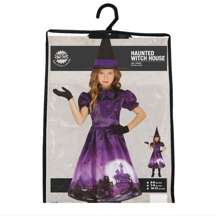 Heks Halloween Jurk Meisje Paars van Fiestas Guirca koop je bij Partywinkel