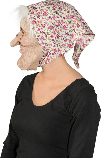 Heks Masker Met Bloemen Hoofddoek En Haar van Orlob koop je bij Partywinkel