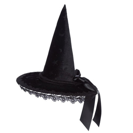 Zwarte Heksenhoed Kanten Randje van Wilbers & Wilbers koop je bij Partywinkel
