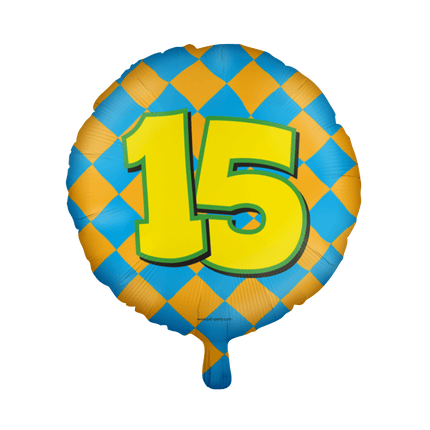 Helium Ballon 15 Jaar Gekleurd Leeg 46cm van Paper Dreams koop je bij Partywinkel