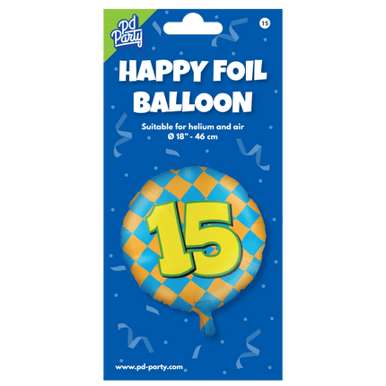 Helium Ballon 15 Jaar Gekleurd Leeg 46cm van Paper Dreams koop je bij Partywinkel