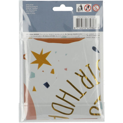 Helium Ballon 1St Birthday Regenboog Leeg 45cm van Folat koop je bij Partywinkel