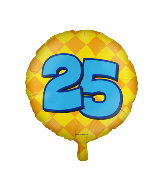 Helium Ballon 25 Jaar Gekleurd Leeg 46cm van Paper Dreams koop je bij Partywinkel
