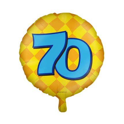 Helium Ballon 70 Jaar Gekleurd Leeg 46cm van Paper Dreams koop je bij Partywinkel