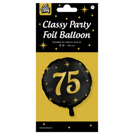 Helium Ballon 75 Jaar Leeg 30cm van Paper Dreams koop je bij Partywinkel