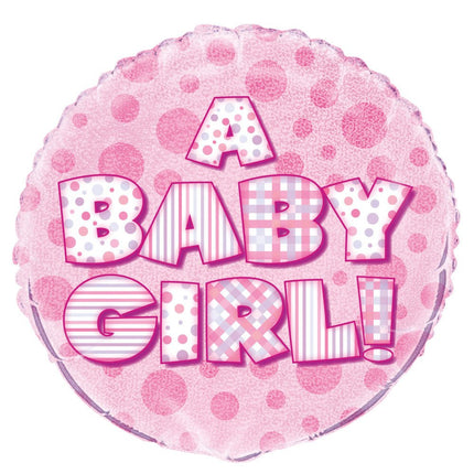Helium Ballon A Baby Girl Roze 45cm leeg van Unique koop je bij Partywinkel