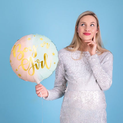 Helium Ballon Boy Or Girl Leeg 35cm van Partydeco koop je bij Partywinkel