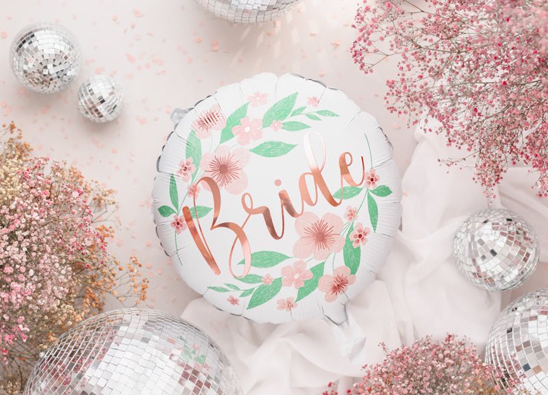Helium Ballon Bride Bloemen Leeg 45cm van Partydeco koop je bij Partywinkel