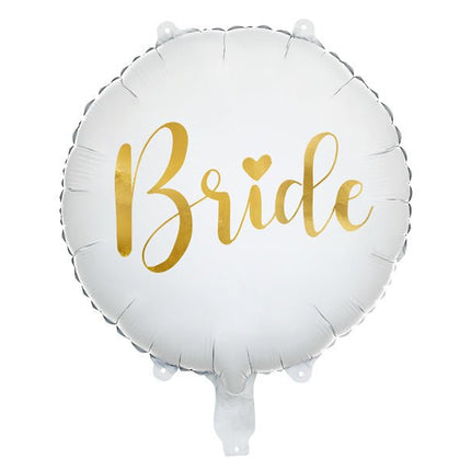 Helium Ballon Bride Wit Leeg 45cm van Partydeco koop je bij Partywinkel