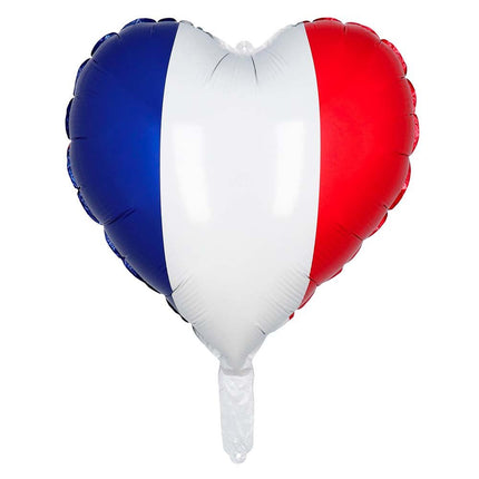 Helium Ballon Frankrijk Hart 45cm van Boland koop je bij Partywinkel