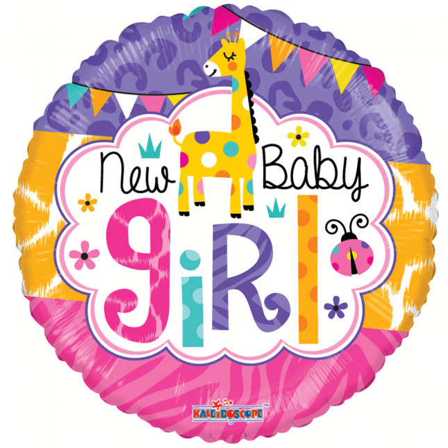 Helium Ballon Geboorte New Baby Girl 45cm leeg van WeFiesta koop je bij Partywinkel