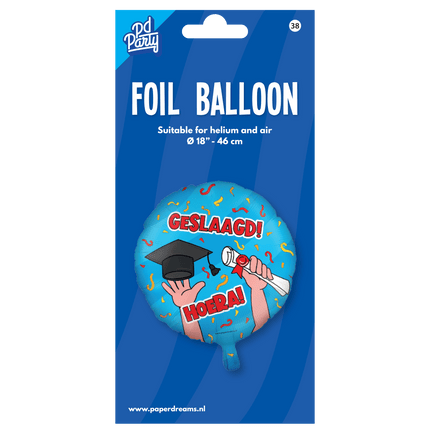 Helium Ballon Geslaagd Leeg 30cm van Paper Dreams koop je bij Partywinkel