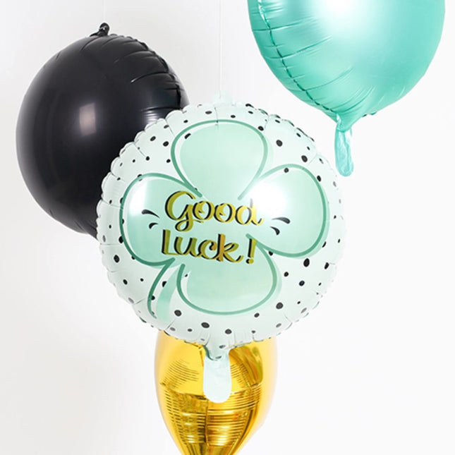 Helium Ballon Good Luck Klaver Leeg 45cm van Folat koop je bij Partywinkel