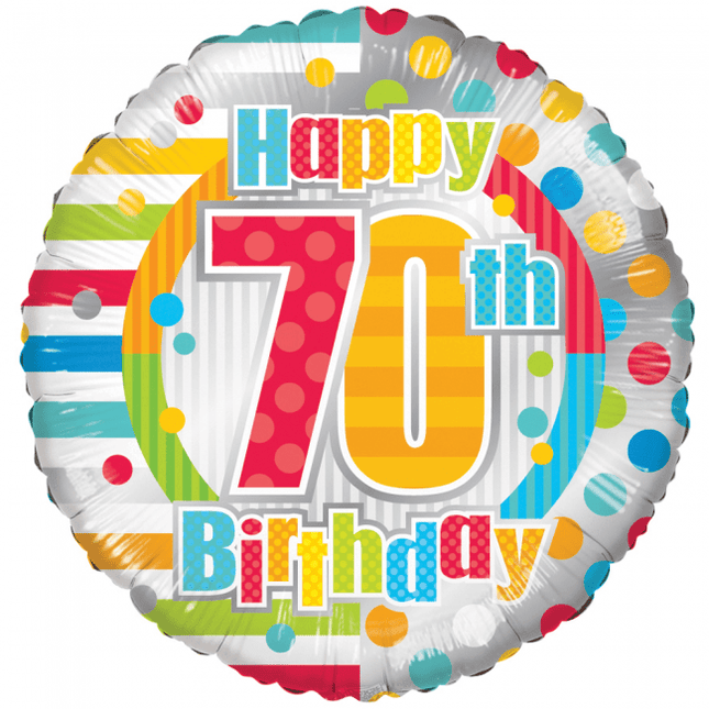 Helium Ballon Happy 70Th Birthday 45cm leeg van WeFiesta koop je bij Partywinkel