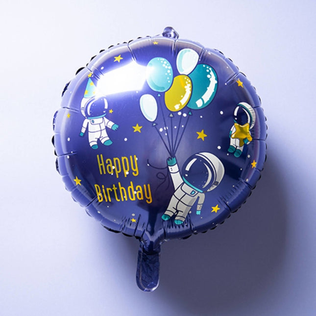 Helium Ballon Happy Birthday Ruimte Leeg 45cm van Folat koop je bij Partywinkel