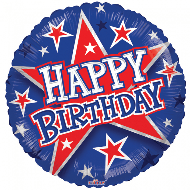 Helium Ballon Happy Birthday Ster 45cm leeg van WeFiesta koop je bij Partywinkel