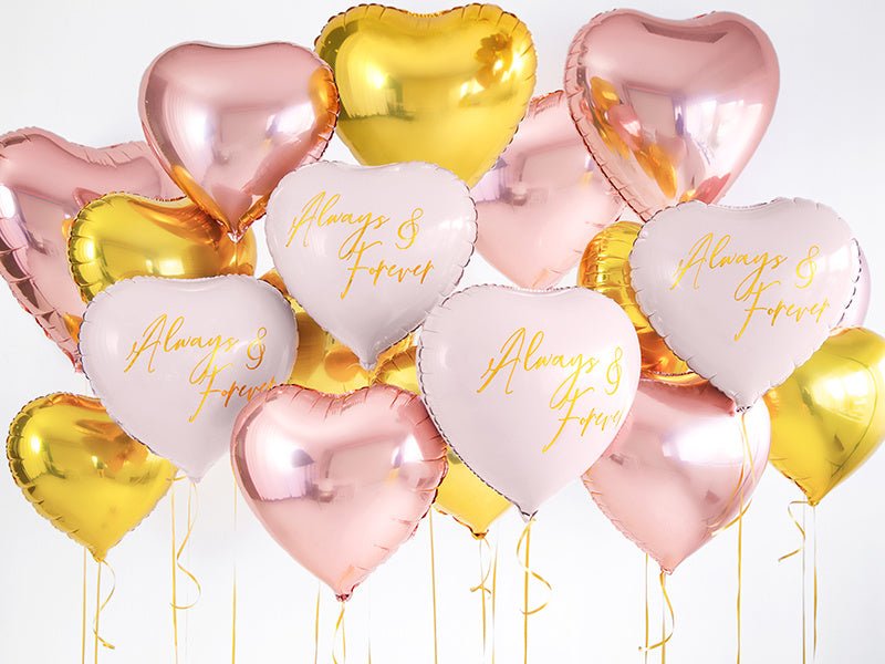 Helium Ballon Hart Goud Leeg 45cm van Partydeco koop je bij Partywinkel
